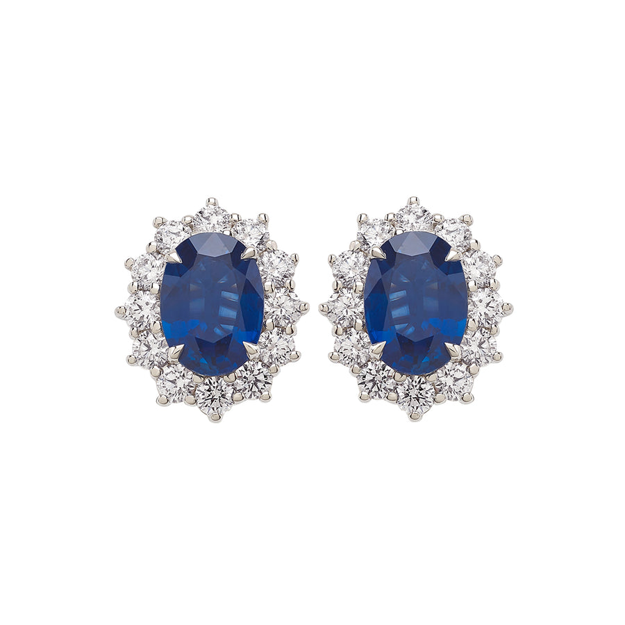 Diamond & Sapphire Earrings 16320LOBDZ Bandiera Jewellers