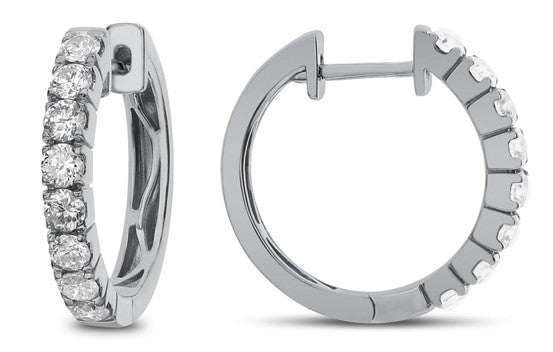 Diamond Hoop Earrings 1.00ct AER-12808 Bandiera Jewellers