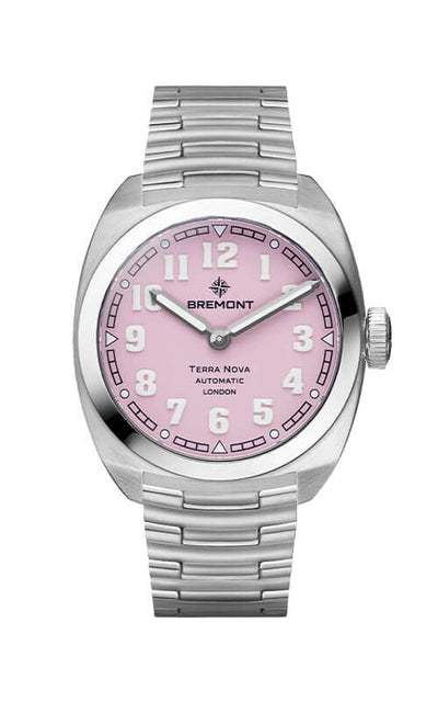 Bremont Terra Nova 38 'Pink' TN38-ND-SS-PK-B Bandiera Jewellers