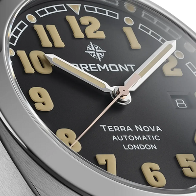 Bremont Terra Nova Date TN40-DT-SS-BK-L-S Bandiera Jewellers