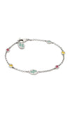 GUCCI Interlocking G Silver Bracelet with Coloured Enamel YBA728951001 Bandiera Jewellers