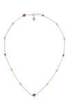 GUCCI Interlocking G Silver Necklace with Coloured Enamel YBB72895300100U Bandiera Jewellers