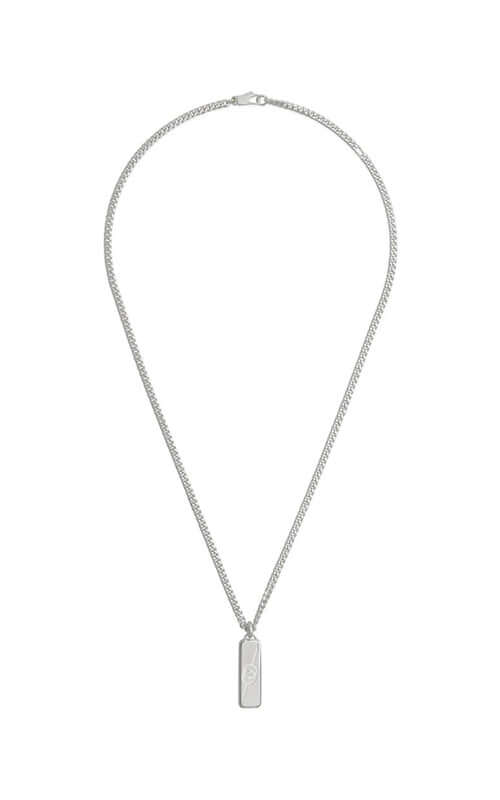 GUCCI Diagonal Interlocking G Necklace Sterling Silver YBB77405500100U Bandiera Jewellers