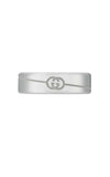 GUCCI Diagonal Interlocking G Silver Ring YBC774052001 Bandiera Jewellers