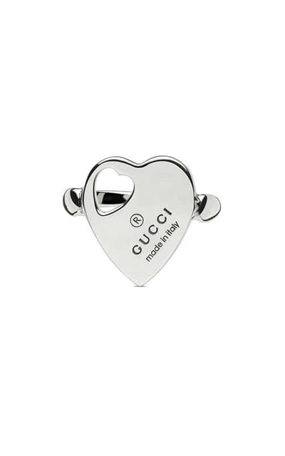 GUCCI Trademark Heart Sterling Silver Ring YBC796357001 Bandiera Jewellers