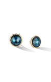 Marco Bicego Jaipur Earrings Yellow Gold, London Blue Topaz OB1739-TPL01-Y Bandiera Jewellers