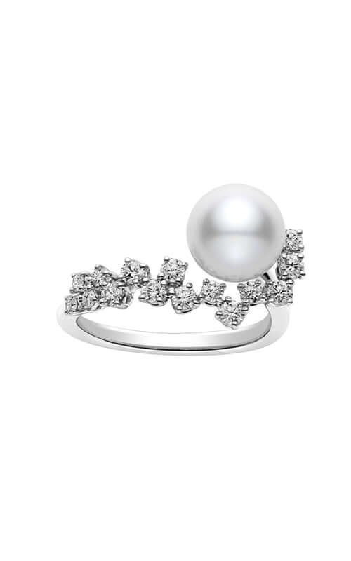 Mikimoto Akoya Cultured Pearl and Diamond Ring MRH10016ADXWR065 Bandiera Jewellers