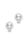 Mikimoto Stud Earrings Akoya Pearl and Diamond PES752DW Bandiera Jewellers