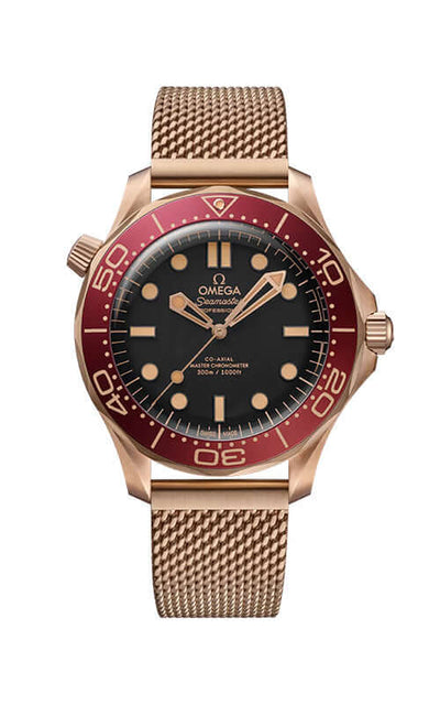 Omega Seamaster Diver 300M Bronze Gold 210.90.42.20.01.003 Bandiera Jewellers