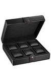 Omega Fine Leather Watch Case - Black, 6 pieces 7070310012 Bandiera Jewellers