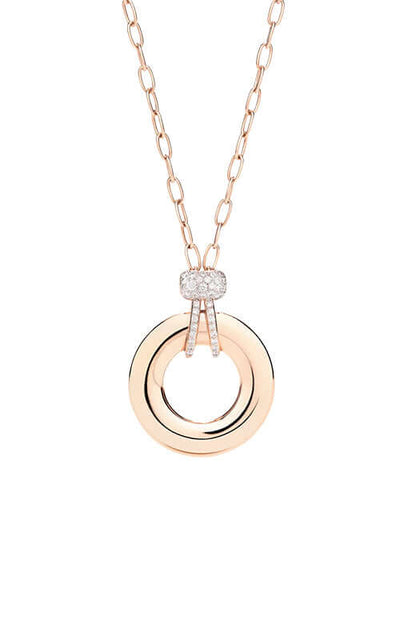 Pomellato Iconica Pink Gold Necklace with Diamonds PCC404007WHRDB000 Bandiera Jewellers