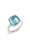 Pomellato Nudo Ring Sky Blue Topaz and Diamonds PAB4010O6000DB0OY Bandiera Jewellers