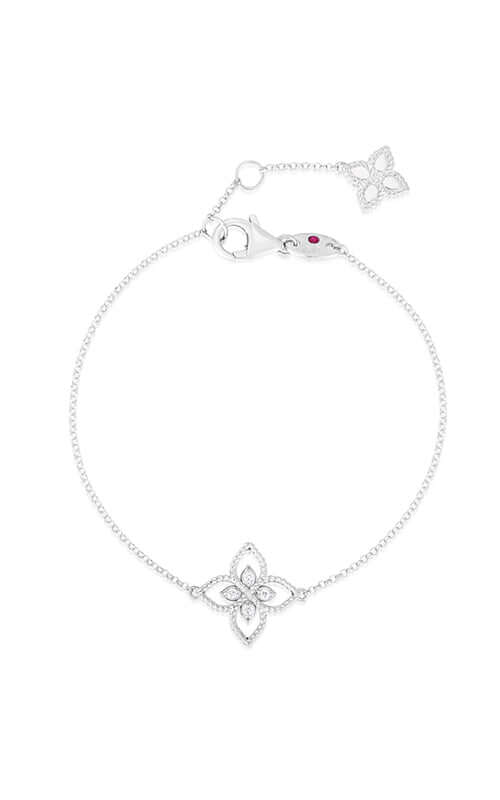 Roberto Coin Princess Flower 18K White Gold Bracelet Bandiera Jewellers