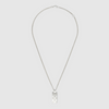 GUCCI Signature Silver Necklace with GG Tag YBB81485200100U Bandiera Jewellers