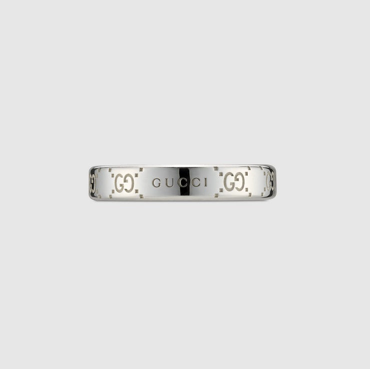 GUCCI Signature GG Silver Ring YBC814712001 Bandiera Jewellers