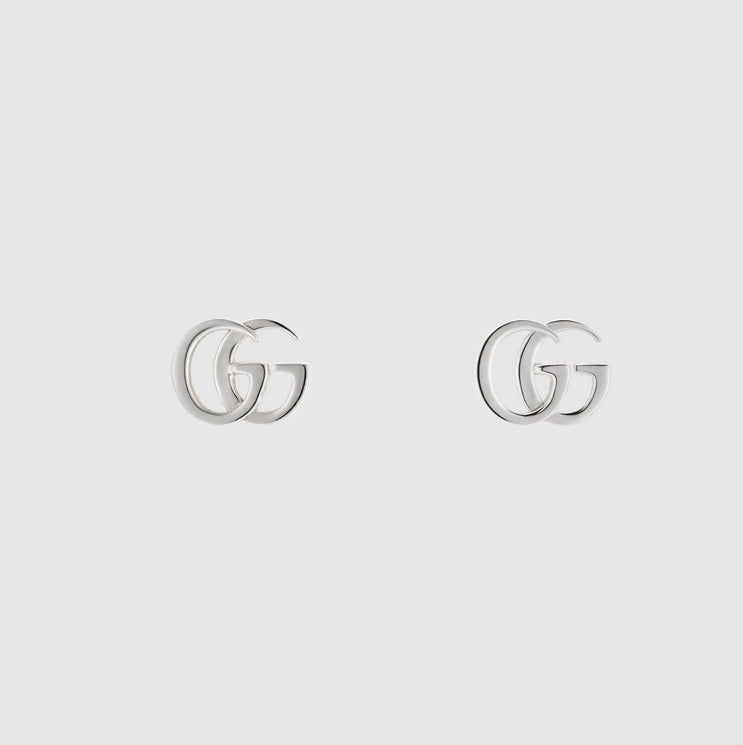 Gucci GG Marmont Silver Stud Earrings YBD81491900100U Bandiera Jewellers