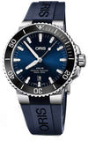 Oris Aquis Date Watch Blue Dial, Blue Rubber Straps 01 733 7730 4135-07 4 24 65EB | Bandiera Jewellers Toronto and Vaughan