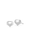 Roberto Coin Heart White Gold Stud Earrings 023238AWER00 Bandiera Jewellers