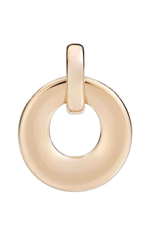 Plain gold sales circle pendant