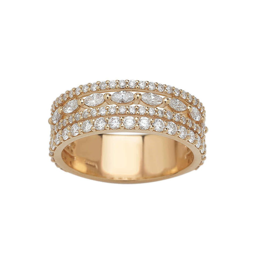 Bandiera Jewellers 4-Row Diamond Ring 16075LARD