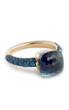 Pomellato 18k Pink Gold Blue Topaz/Lapis Nudo Ring PAB9040O6000TTKTL | Bandiera Jewellers Toronto and Vaughan