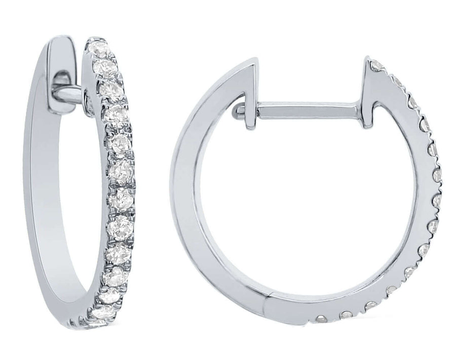 Diamond Hoop Earrings 0.25ct AER-12654 Bandiera Jewellers