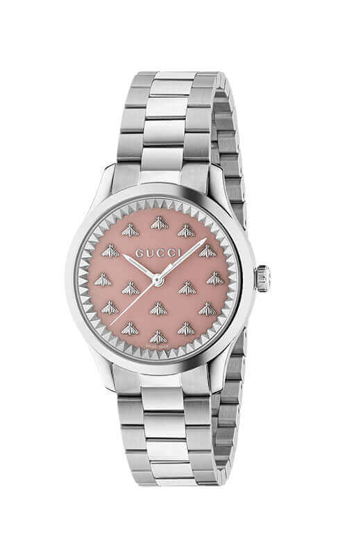 GUCCI G-Timeless Pink Lacquer Bee Watch YA1265033 | Bandiera