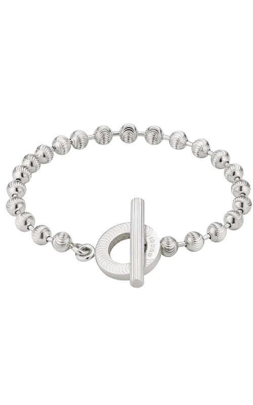 Gucci Silver Boule Bracelet with Striped Clasp YBA602707001 | Bandiera Jewellers Toronto and Vaughan