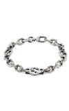 GUCCI Silver Interlocking G Aged Bracelet YBA620798001 | Bandiera Jewellers Toronto and Vaughan