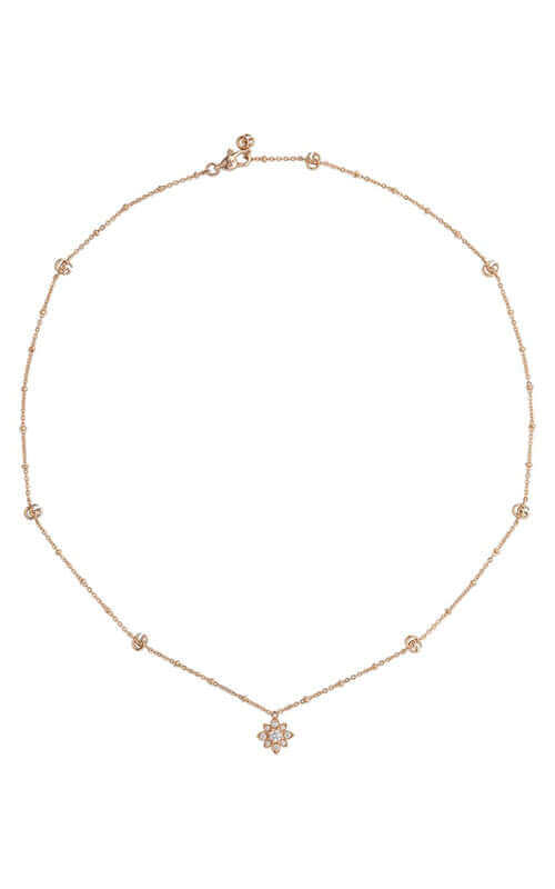 Gucci Flora Rose Gold & Diamond Necklace YBB70239300100U Bandiera Jewellers