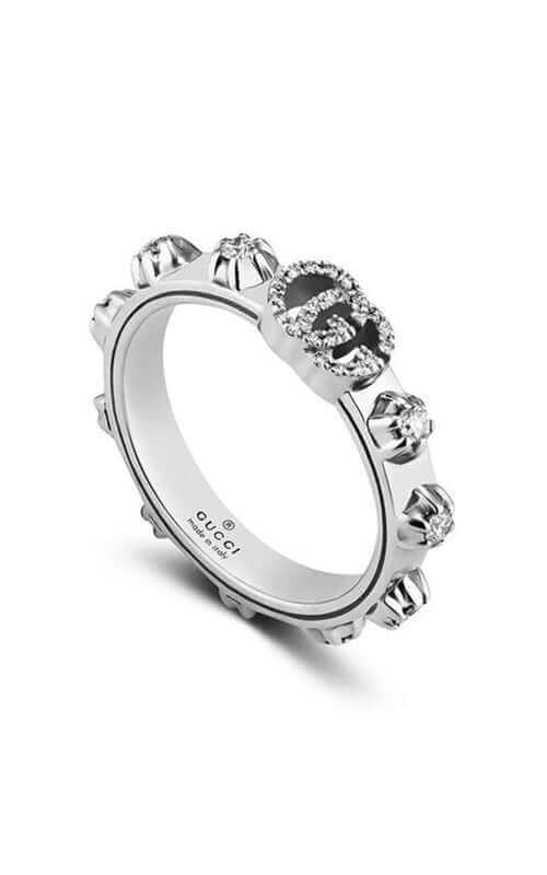 GUCCI GG Running 18k White Gold & Diamond Ring YBC554303001 Bandiera Jewellers