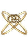 GUCCI GG Running 18k Yellow Gold & Diamonds Ring YBC582548001015 | Bandiera Jewellers Toronto and Vaughan
