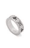 GUCCI Signature Silver Ring with Bee Motif YBC728389001 Bandiera Jewellers