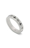 GUCCI Signature Silver Ring with Bee Motif YBC729898001 Bandiera Jewellers