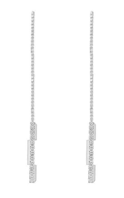 GUCCI Link to Love 18k White Gold Diamond Earrings YBD66213900100U | Bandiera Jewellers Toronto and Vaughan