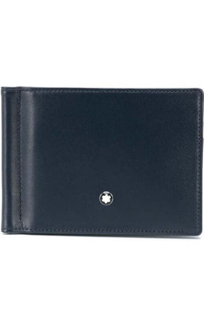 Montblanc Meisterstück Wallet 6cc with Money Clip (Navy) MB126205 | Bandiera Jewellers Toronto and Vaughan