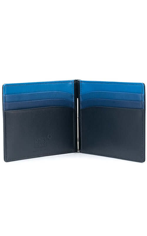 Montblanc Meisterstück Wallet 6cc with Money Clip (Navy) MB126205 | Bandiera Jewellers Toronto and Vaughan