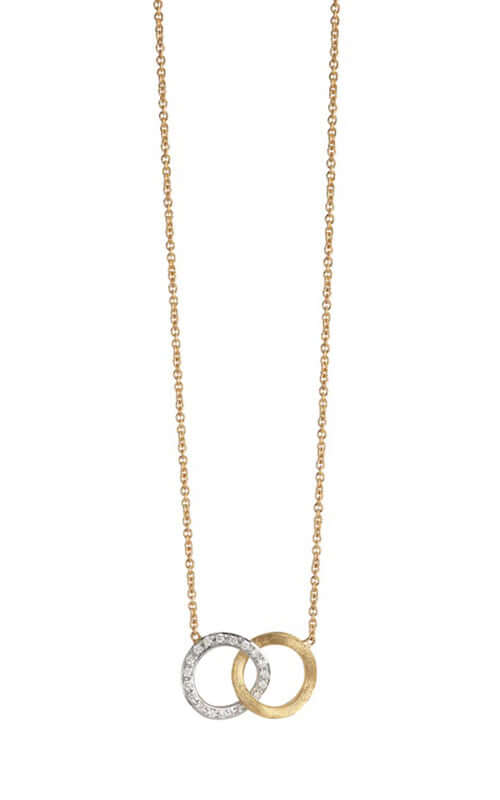 Marco Bicego Jaipur Yellow and White Gold Diamond Circle Link Pendant CB1803-B-YW Bandiera Jewellers
