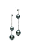 Mikimoto Earrings Pearls in Motion South Sea Pearls Black (PEL644BDW) | Bandiera Jewellers Toronto and Vaughan