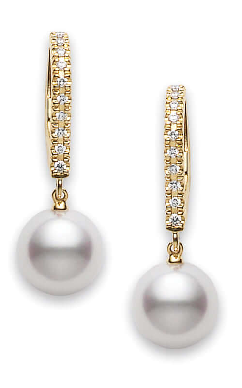 Mikimoto Earrings Classic Elegance Akoya Cultured Pearl PEA1008DK | Bandiera Jewellers Toronto and Vaughan