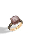 Pomellato Nudo Maxi Ring 18k Rose Gold and Dark Brown Moonstone/Brown Diamonds PAB4010O6BKRBRADD | Bandiera Jewellers Toronto and Vaughan