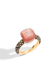 Pomellato Nudo Classic Ring 18k Rose Gold Orange Moonstone/Brown Diamonds PAC0040O6BKRBRADO | Bandiera Jewellers Toronto and Vaughan