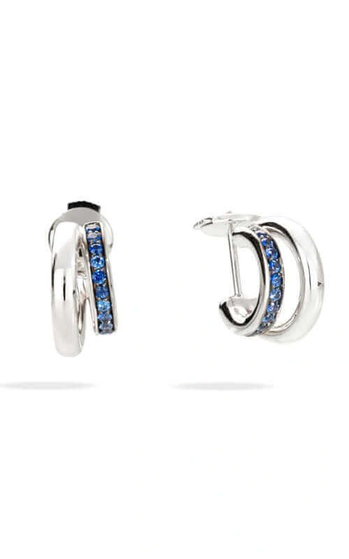 Pomellato Iconica Gold and Sapphire Earrings POB8111O2BWRZA000 Bandiera Jewellers