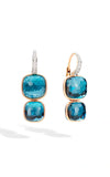Pomellato Nudo 18k Rose Gold and London Blue Topaz Diamond Earrings POC2025O7WHRDB0TL Bandiera Jewellers