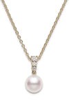Mikimoto Akoya Cultured Pearl and Diamond Pendant – 18K Yellow Gold PPA403DK | Bandiera Jewellers Toronto and Vaughan