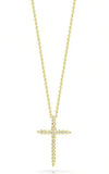 Roberto Coin Yellow Gold Diamond Sliver Cross Necklace 001618AYCHX0 | Bandiera Jewellers Toronto and Vaughan