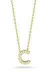 Roberto Coin Love Letter C Pendant Yellow Gold and Diamonds 001634AYCHXC | Bandiera Jewellers Toronto and Vaughan