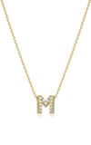 Roberto Coin Love Letter M Pendant Yellow Gold and Diamonds 001634AYCHXM | Bandiera Jewellers Toronto and Vaughan