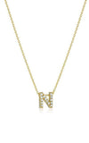 Roberto Coin Love Letter N Pendant Yellow Gold and Diamonds 001634AYCHXN | Bandiera Jewellers Toronto and Vaughan