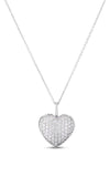 Roberto Coin 18kt White Gold and Diamonds Heart Pendant with Chain 111453AWCHX0 | Bandiera Jewellers Toronto and Vaughan